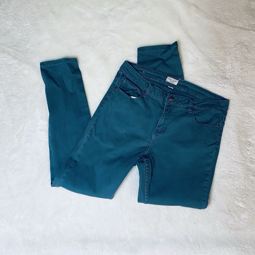 Adam Levine Jeans The Skinny Green Sage Women's 11/12 Slim Fit Pants, Stylish